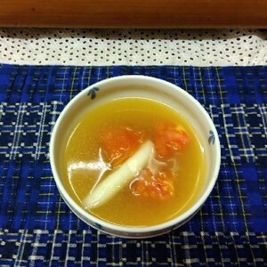 長ネギ＊トマトのスープ